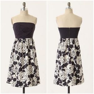 Deletta Origami Camellia Strapless Dress